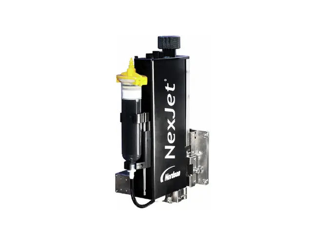 ASYMTEK NexJet NJ-8 রেডিসেট জেটিং কার্টিজ সহ জেট ডিসপেন্সিং সিস্টেম।